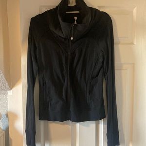 Lululemon funnel black neck zip jacket.  Size 10.